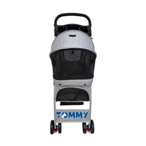 Tommy Evcil Hayvan Arabası 80.5x45.5x101 Cm Gri Max 15 kg - 2