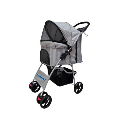 Tommy Evcil Hayvan Arabası 80.5x45.5x101 Cm Gri Max 15 kg - 1