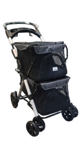 Tommy İki Katlı Evcil Hayvan Arabası 85 X 51 X 100 cm Siyah Max 10 kg + 10 kg - Tommy