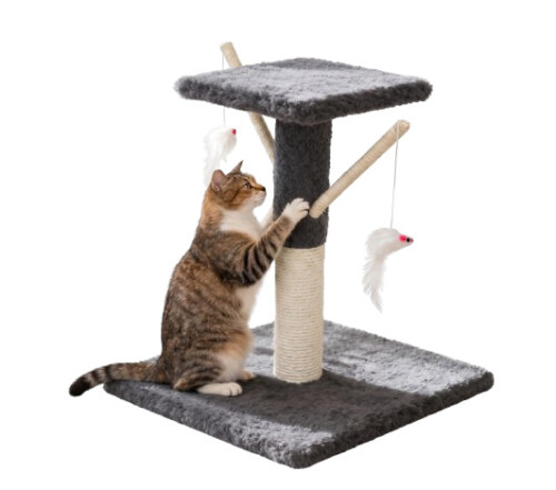 Tommy Teraslı Gri Kedi Tırmalama Tahtası 34x34x43 - 1