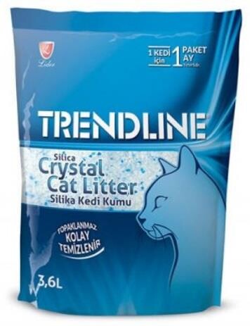 Trendline Süper Emici Tozsuz Silika Kristal Kedi Kumu 3,6 lt (1,4 kg) - 1