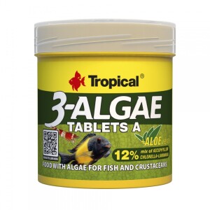 Tropical 3 Algae Tablets A Kendinden Yapışkanlı Tablet Balık Yemi 36 Gr - TROPICAL