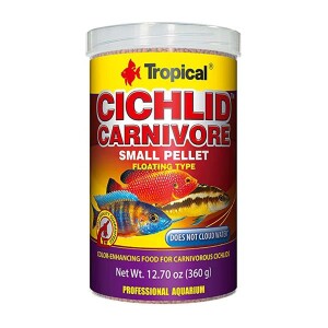 Tropical Cichlid Carnivore Small Pellet Çiklit Balık Yemi 360 Gr - TROPICAL