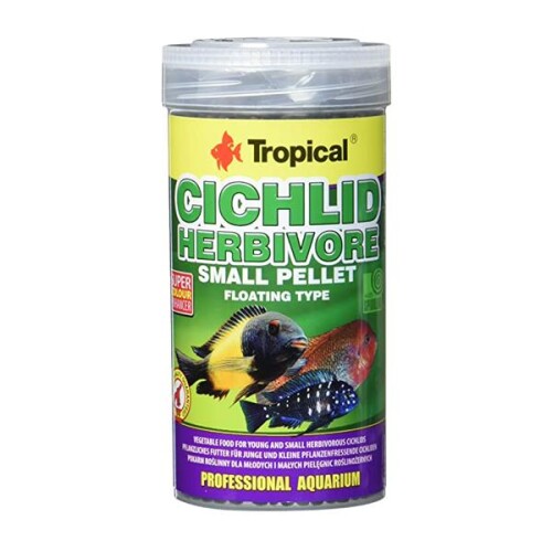 Tropical Cichlid Herbivore Small Pellet Çikilet Balık Yemi 360 Gr - 1