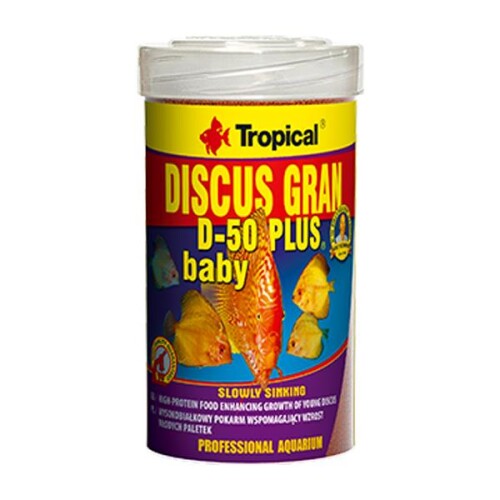 Tropical Discus Gran D-50 Plus Baby Renk Arttırıcı Yavru Discus Balık Yemi 130 Gr - 1