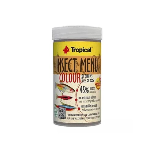 Tropical Insect Menu Colour Granules Size XXS Granül Balık Yemi 160 Gr - 1