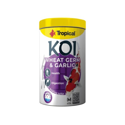 Tropical Koi Wheat Germ&Garlic Pellet Size M Koi Balığı Yemi 320 Gr - 1