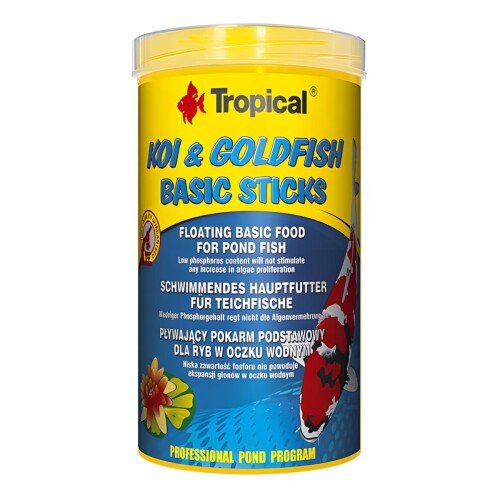 Tropical Koi&Goldfish Basic Sticks Pusz. Koi ve Japon Balığı Yemi 80 Gr - 1