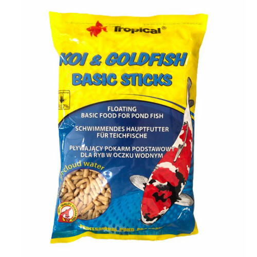 Tropical Koi&Goldfish Basic Sticks Wor. Stick Koi ve Japon Balığı Yemi 90 Gr - 1