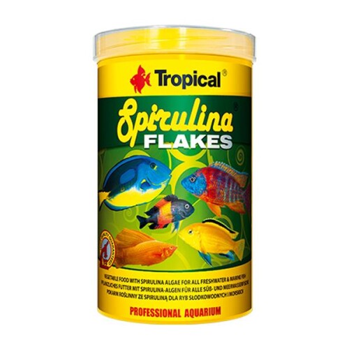 Tropical Spirulina Flakes Bitkisel Pul Balık Yemi 50 Gr - 1