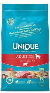 Unique Medium Large Adult Kuzu Etli Yetişkin Köpek Maması 3 kg - Unique