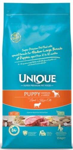 Unique Medium Large Puppy Kuzu Etli Yavru Köpek Maması 15 kg - 1
