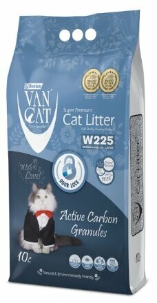 Van Cat Aktif Karbonlu İnce Taneli Topaklanan Bentonit Kedi Kumu 10 Lt - 1