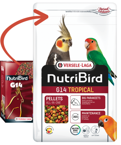 Versele Laga Nutribird G14 Tropical Paraket Pelet Kuş Yemi 1 kg - 1