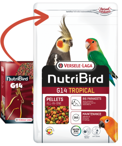 Versele Laga Nutribird G14 Tropical Paraket Pelet Kuş Yemi 1 kg - Versele Laga