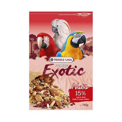 Versele Laga Prestıge Exotıc Nuts Papağan ve Paraket Kuruyemiş Karışımı 750 Gr - 1