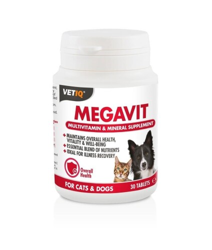 Vet IQ Megavit Kedi ve Köpek Vitamini 30 Tablet - 1