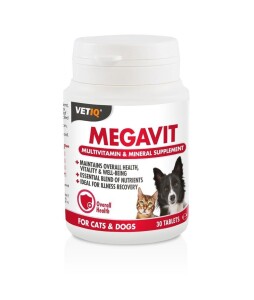 Vet IQ Megavit Kedi ve Köpek Vitamini 30 Tablet - Vet IQ