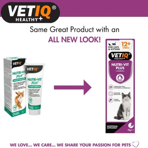 Vet IQ Nutri-vit Plus for Cats & Kittens Kediler İçin Vitamin & Mineral Takviyesi 70 gr - 1