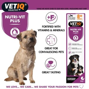 Vet IQ Nutri-Vit Plus Yetişkin ve Yavru Köpekler İçin Vitamin Ve Mineral Takviyesi 100 gr - 2