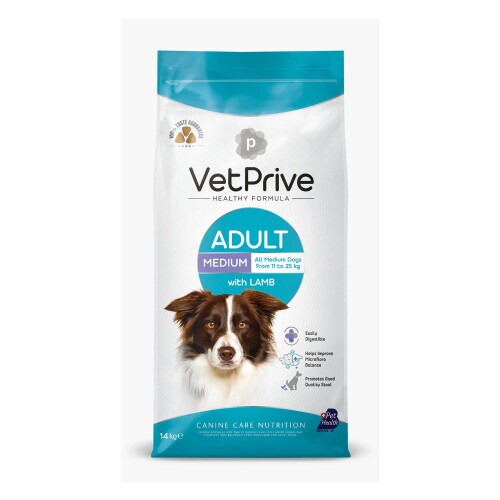 Vet Prive Adult Orta Irk Kuzu Etli Yetişkin Köpek Maması 14 kg - 1