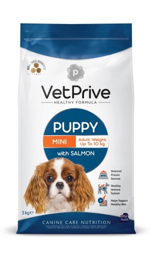 Vet Prive Puppy Küçük Irk Somonlu Yavru Köpek Maması 3 kg - 1