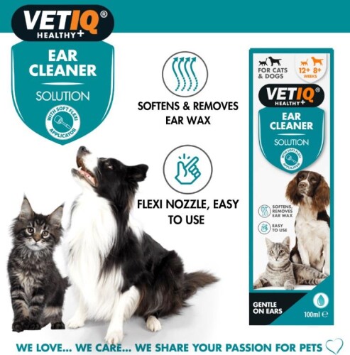 Vet iQ Ear Cleaner Kedi & Köpek İçin Kulak Temizleme Solüsyonu 100 ml - 2
