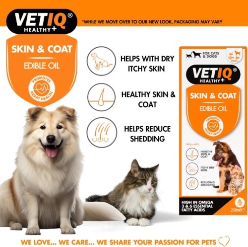 Vet IQ Kedi ve Köpek İçin Deri ve Tüy Besleyici Omega Katkılı Vitamin 250 ml - 3