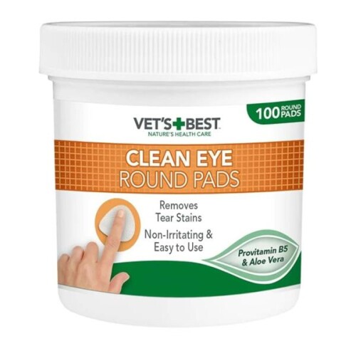 Vet's Best Kedi ve Köpekler İçin Aloe Vera Özlü Göz Temizleme Pedi 100'lü - 1