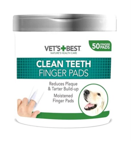 Vet's Best Köpekler İçin Diş Temizleme Parmak Pedi 50'li - 1