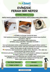 Vetsmell Konsantre Organik Kötü Koku Giderici Solüsyon) - Vetsmell