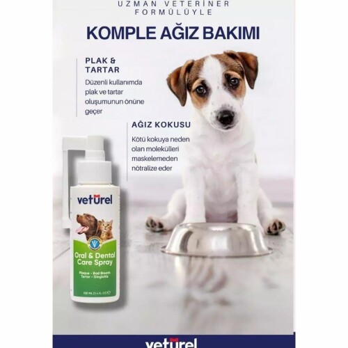 Veturel Kedi ve Köpekler İçin Ağız Göz ve Kulak Bakım Spreyi Başlangıç Seti 3x100 Ml - 7