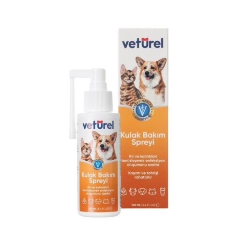 Veturel Kedi ve Köpekler İçin Kulak Bakım Spreyi 100 Ml - 1