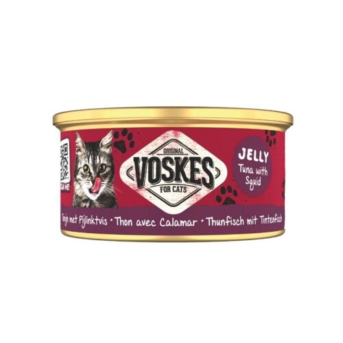 Voskes Jelly Ton Balığı ve Kalamarlı Yetişkin Kedi Konservesi 85 gr - 1