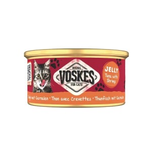 Voskes Jelly Ton Balığı ve Karidesli Yetişkin Kedi Konservesi 85 gr - Voskes