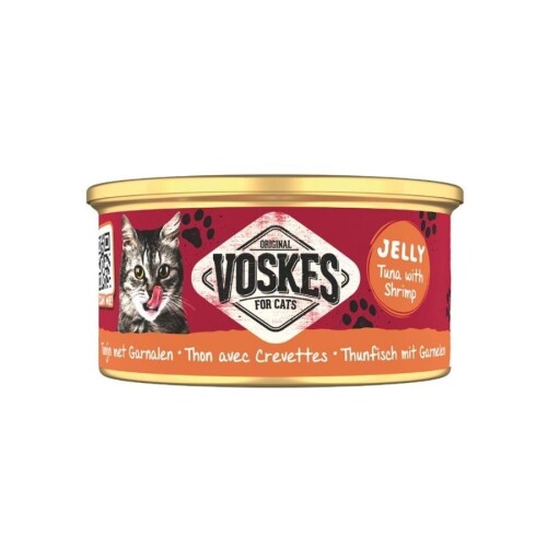 Voskes Jelly Ton Balığı ve Karidesli Yetişkin Kedi Konservesi 85 gr - 1