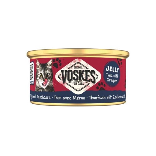 Voskes Ton Balıklı ve Orfoz Balıklı Yetişkin Kedi Konservesi 85 gr - 1