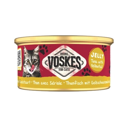 Voskes Ton Balıklı ve Sarıkuyruk Yetişkin Kedi Konservesi 85 Gr - 1