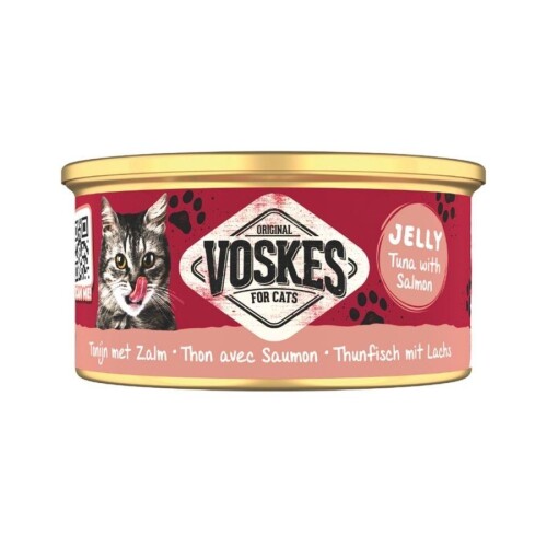 Voskes Ton Balıklı ve Somonlu Yetişkin Kedi Konservesi 85 gr - 1