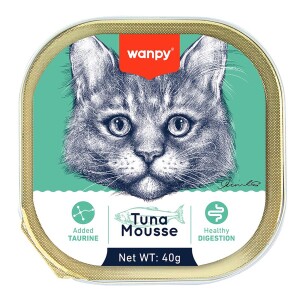 Wanpy Alutray Ton Balıklı Pate Yetişkin Kedi Konservesi 6x40 Gr - Wanpy