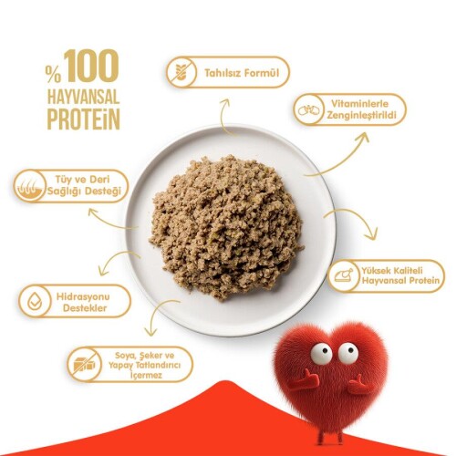 Wanpy Biftekli Tahılsız Yetişkin Köpek Konservesi 375 gr - 2