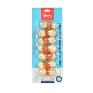 Wanpy Deri Üzerine Tavuk Sarılı Köpek Ödülü 90 gr 7'li - Wanpy