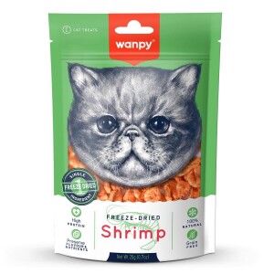 Wanpy Dondurularak Kurutulmuş Karidesli Kedi Ödülü 20 gr - Wanpy