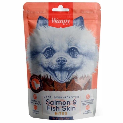 Wanpy Gerçek Somon Dilimleri Köpek Ödülü 100 gr - 1