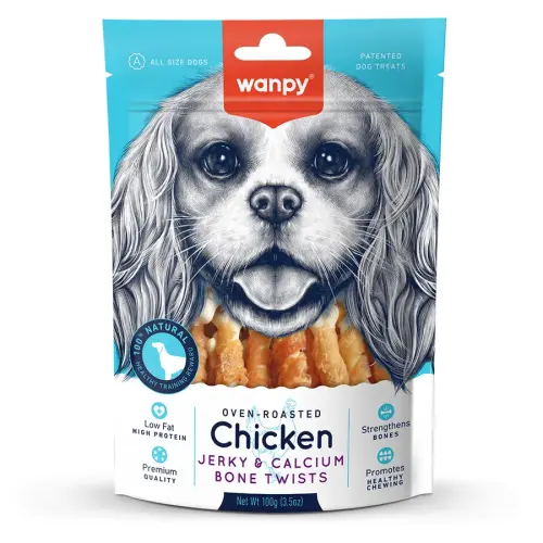 Wanpy Kalsiyumlu Gerçek Tavuk Sargı Köpek Ödülü 100 Gr - 1