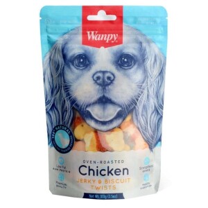 Wanpy Kalsiyumlu Gerçek Tavuk Sargılı Bisküvi Köpek Ödülü 100 gr - Wanpy