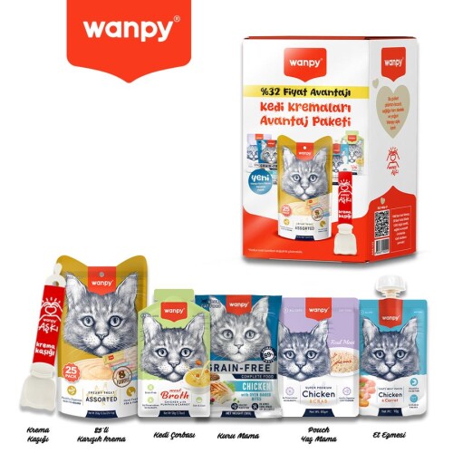 Wanpy Avantajlı Kedi Ödül Ve Konserve Mama Paketi - 1