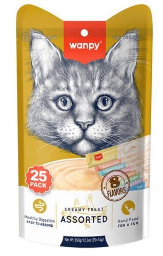 Wanpy Kedi Ödül Çubuğu Sıvı Karışık Paket 25 Adet X 14 gr - 1