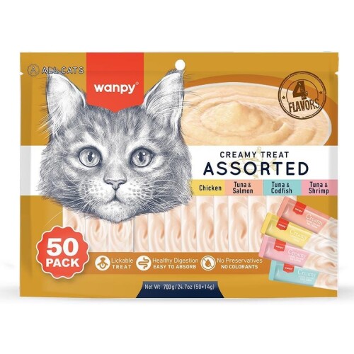 Wanpy Kedi Ödül Çubuğu Sıvı Karışık Paket 50 Adet X 14 gr - 1