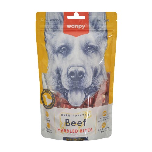 Wanpy Marbled Köpek Ödülü Et Parçaları 100 gr - 1